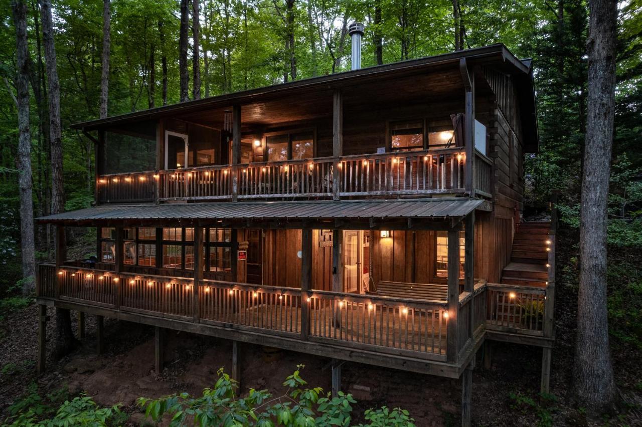 Secluded Sunrise Ridge-10 Min From Blue Ridge, King Beds, Hot Tub, 2 Porches, Fireplace Wood Burning, Mountain View, Cozy Luaran gambar